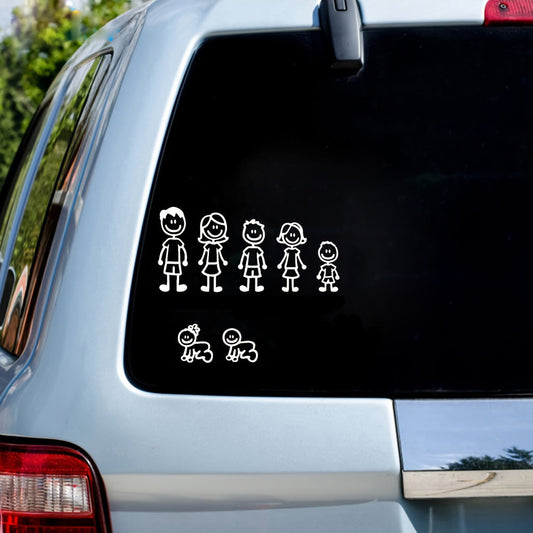 Family Car Window Decal - Vehicle Window Decor