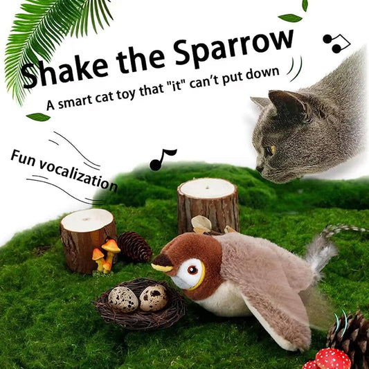 Interactive Flapping Bird Cat Toy - Pet Kitten Play Toy