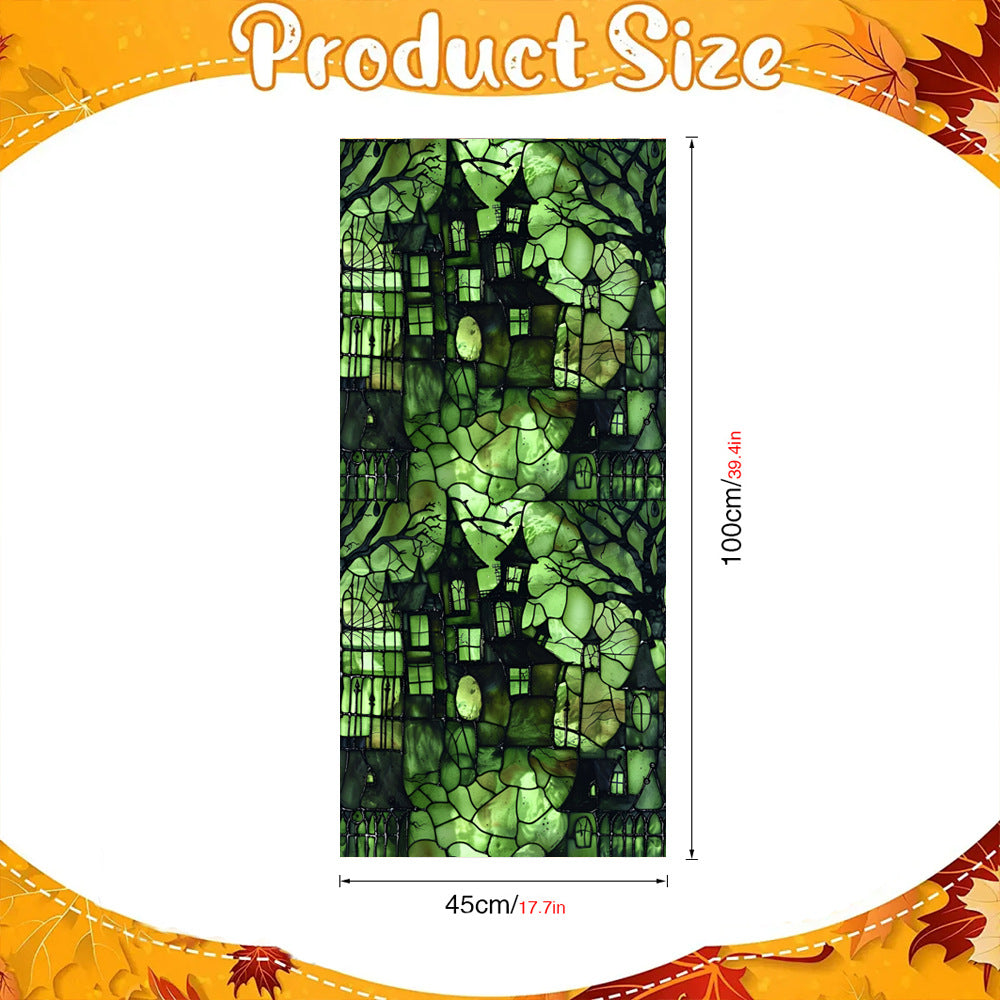 Spooky Halloween Window Film - Home Glass Window Decor