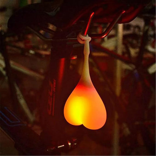 Silicone LED Bicycle Rear Tail Light - Night Riding Bike Safety Warning Back Light Accessory