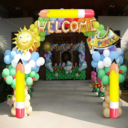 4 Pcs - Large Inflatable Pencil Balloon - Kids Birthday Party Decoration