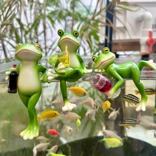 Whimsical Weatherproof Resin Frog Pot Hugger - Planter & Flower Bed Decor