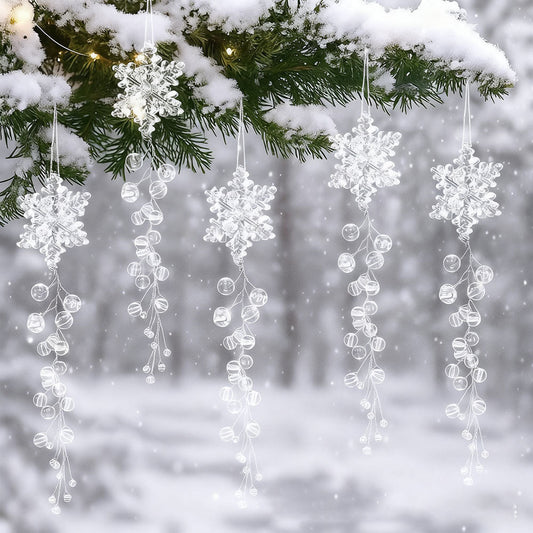 6 Pcs Christmas Snowflake Hanging Ornaments Set-Next Deal Shop-Next Deal Shop