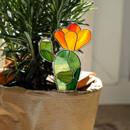 Colorful Cactus Flower Pot Decor - Garden Home Potted Plant Ornament Decoration