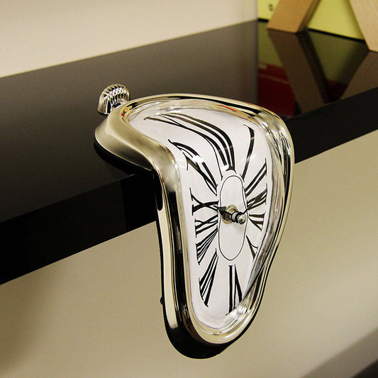 Funny Melting Clock - Home Desk Shelf Novelty Table Clock Decor