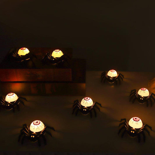 Spooky Halloween Spider Eyeball Light - Indoor Party Haunted House Decor