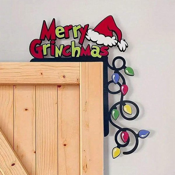 Christmas Wooden Door Frame Decoration