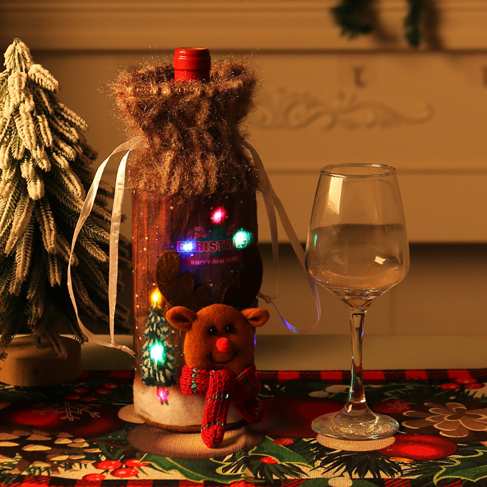 Festive Light Up Holiday Wine Bottle Cover-Next Deal Shop-Reindeer-Next Deal Shop