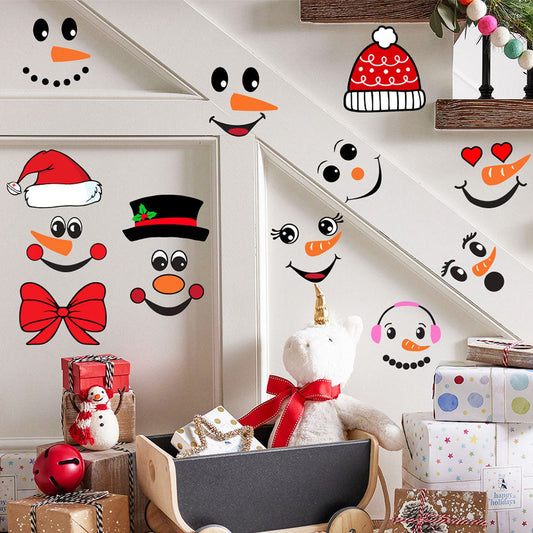 Adorable Christmas Snowman Stickers Set