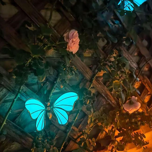 3 Pcs Glow in the Dark Butterfly Pot Hugger Garden Decor Set