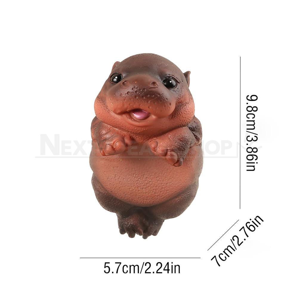 Adorable Chubby Hippo Pot Hugger - Garden Yard Potted Plant Edge Decor