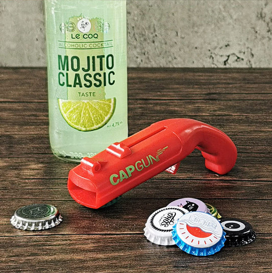 Set of 3 Bottle Opener Cap Launchers - Fun Beer Opener For Home Kitchen Bar Party Novelty Gift