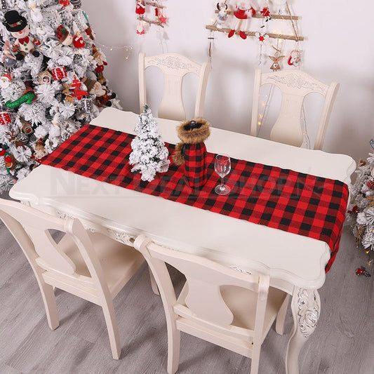 Festive Buffalo Check Table Runner - Christmas Farmhouse Dining Table Holiday Decoration