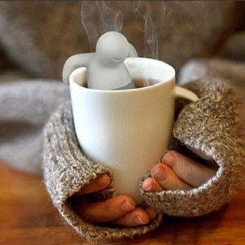 4 Pcs Mr. Tea Infuser - Cute Tea Steeper for Kitchen, Office and Tea Lovers Gift