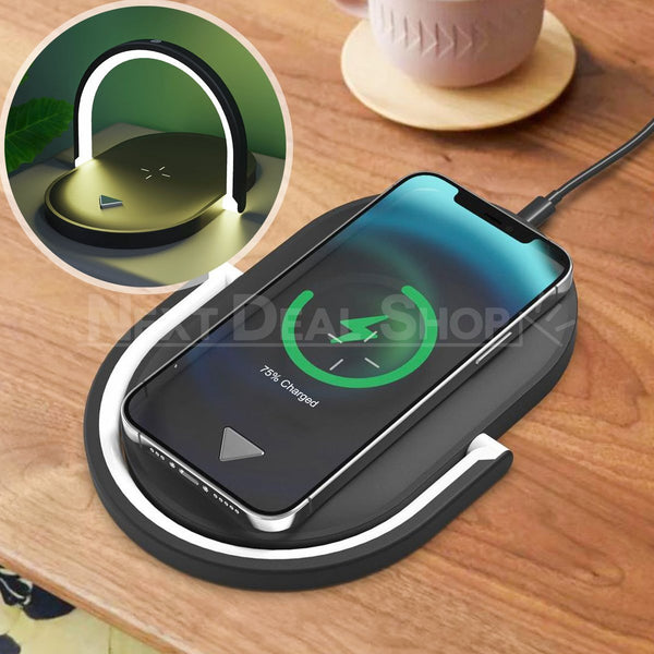 3 in 1 Wireless Charging Bedside Lamp Wireless Charging, Smartphone
