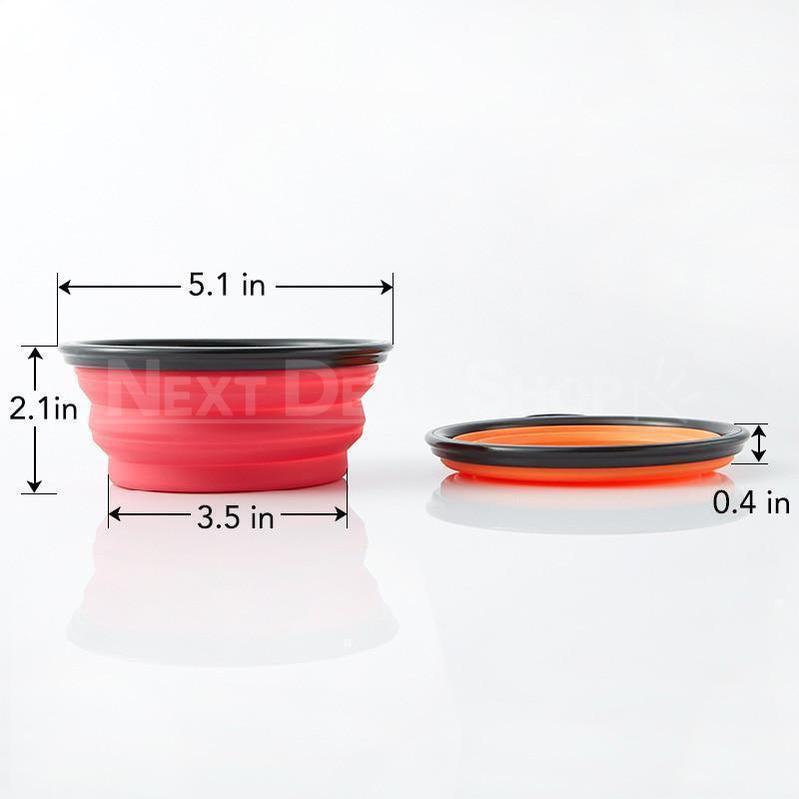 4 Pcs Portable Collapsible (with Hook) Pet Water Bowl (4 Colors)-Next Deal Shop-Next Deal Shop