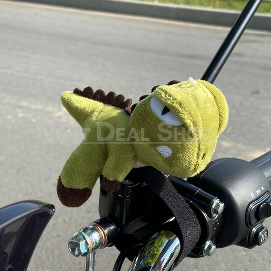 Dinosaur Plush Doll Handlebar Decor - Soft Plush Toy for Kids Bicycle Scooter Handlebar Cute Decoration