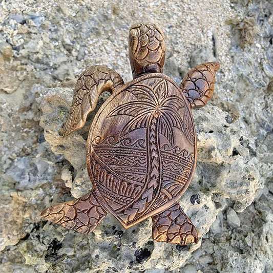 Hawaiian Sea Turtle Decor - Garden Patio Beach Theme Home Table Resin Art Ornament