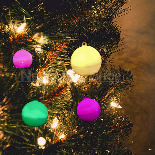 9 Pack Festive LED Ornaments - Christmas Tree Home Holiday Decor