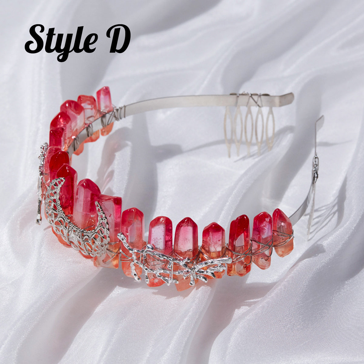 Aura Raw Crystal Tiara Crown