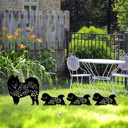 Family Pet Garden Silhouette Yard Stake-Next Deal Shop-Next Deal Shop