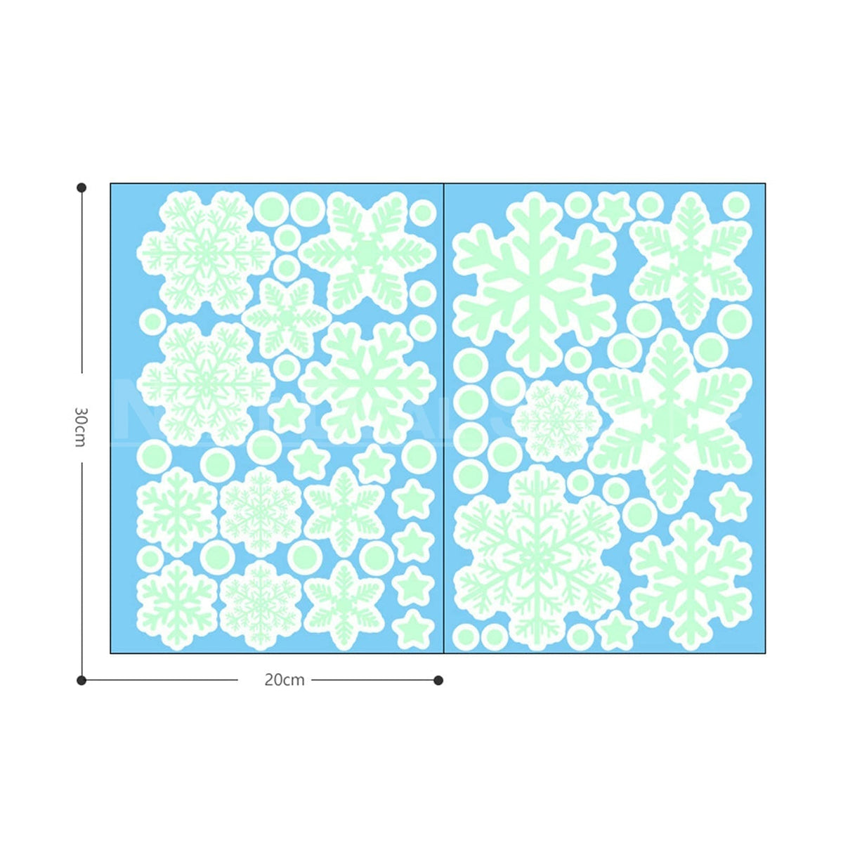 Glow in The Dark Snowflake Window Decoration Sticker Set-Next Deal Shop-Next Deal Shop