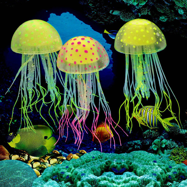 Fluorescent Jellyfish Aquarium Decor Next Deal Shop UK