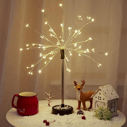 XMAS Copper Wire LED Tree Light - Xmas Table Mantel Home Holiday Lighting Decor