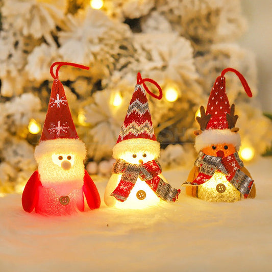 Christmas LED Light Up Hanging Ornament - Xmas Tree Home Holiday Hanging Festive Decor