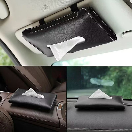 Car Visor Tissue Holder - Car Interior Sun Visor Napkin Storage Accessory