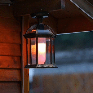 Flame light store bulb outdoor
