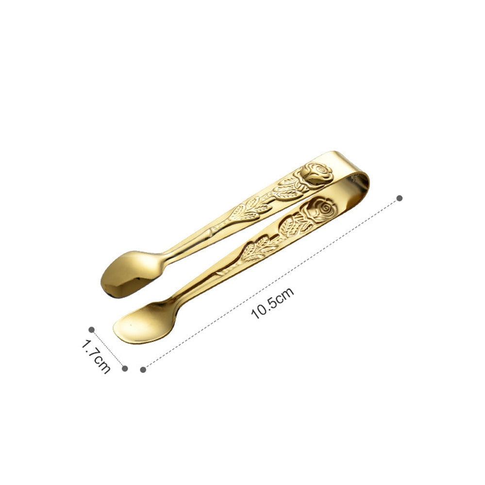 Stainless Steel Mini Serving Tongs-Next Deal Shop-Gold-Next Deal Shop