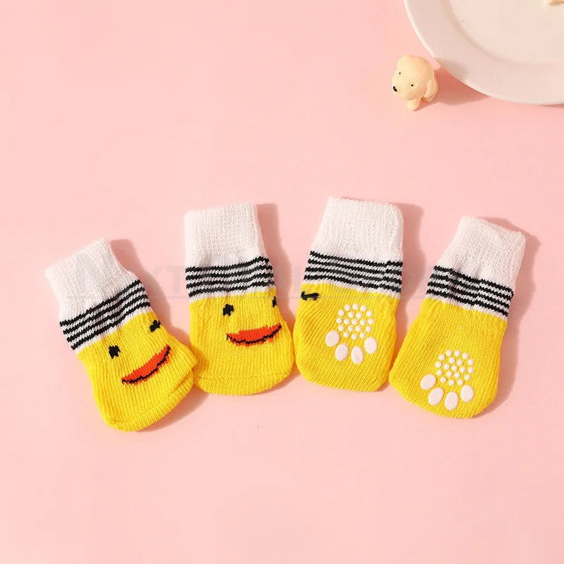 Anti-slip Pet Socks - 8 Pcs, Dog Paw Protection Socks