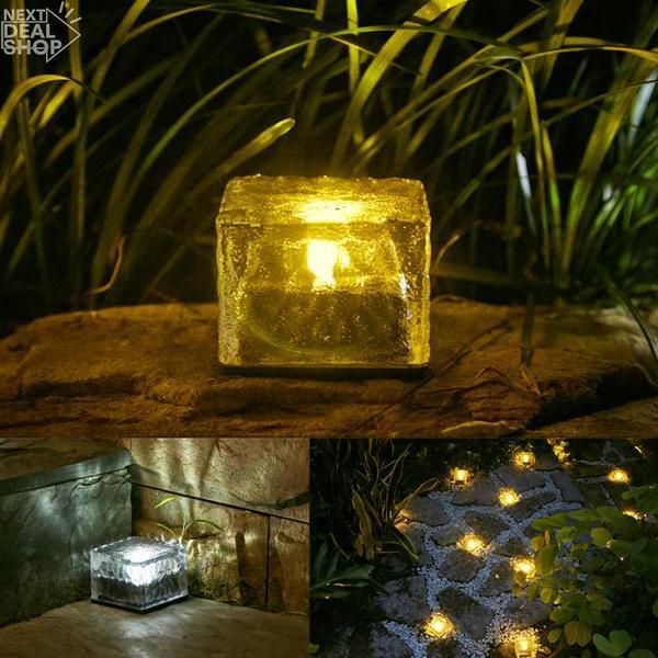 Solar brick shop landscape path light
