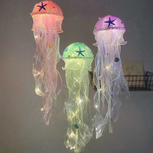 3 Pcs - Handmade Jellyfish Hanging Lantern - Artistic Hanging Lamp for Home Indoor Ceiling Party Ambient Lighting