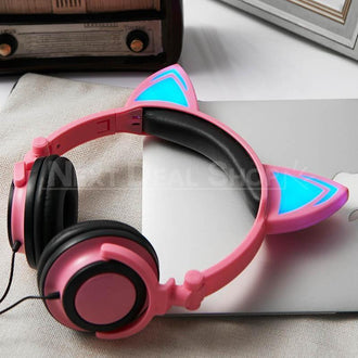 Cat Ear Headphones With LED Glowing Light