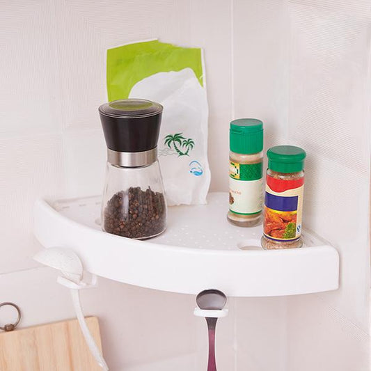 Floating Corner Wall Shelf - Space Saving Kitchen Bathroom Home Storage