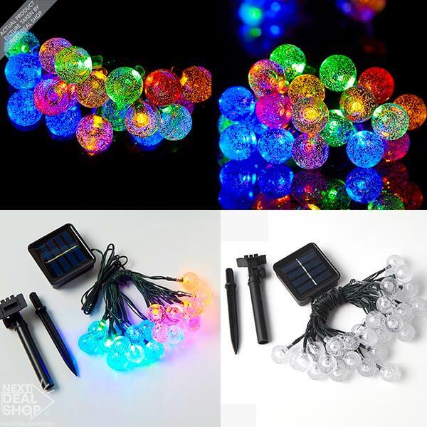 Solar-Powered Bubble Crystal Ball String Lights