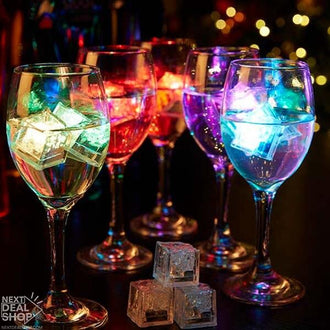 12 Pack - LED Water Activated Ice Cubes