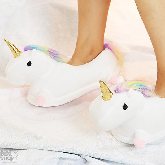 Cute Unicorn Slippers - Kid Fun Novelty Warm House Slippers