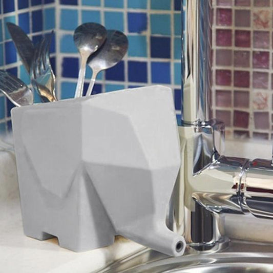 Cute Elephant Water Drainer - Kitchen Counter Sink Water Draining Storage Holder