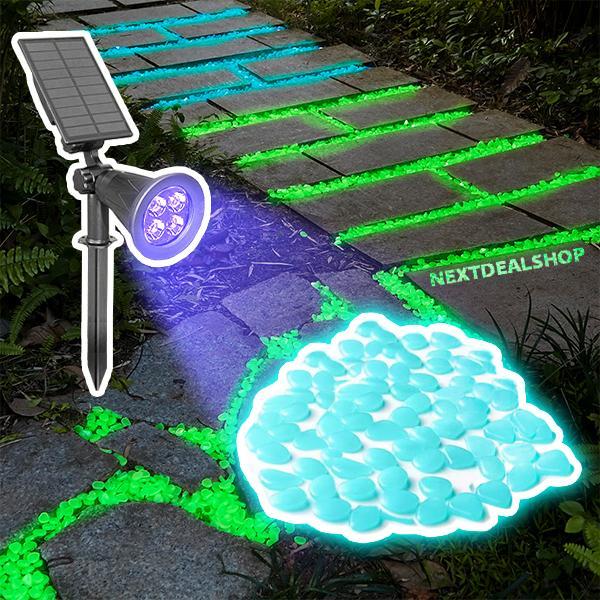 Glow-in-the-Dark Ambient Garden Pebbles - Luminous Pathway & Flower Bed Decor