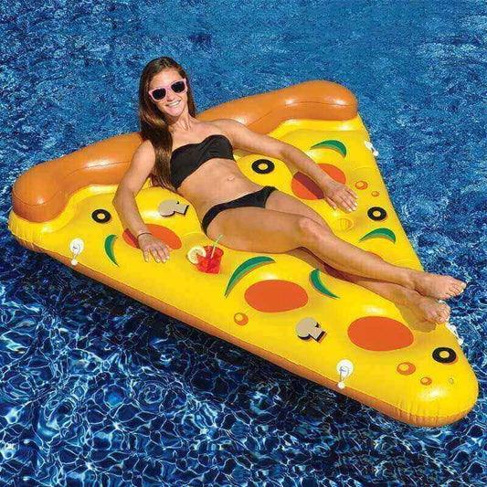Inflatable Pizza Slice Float - Kids Pool Party Beach Vacation Entertainment