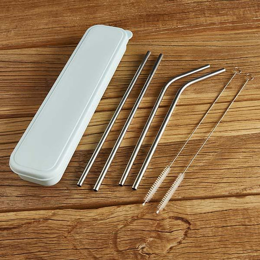 Eco-friendly Dishwasher Safe Stainless Steel Straw Set