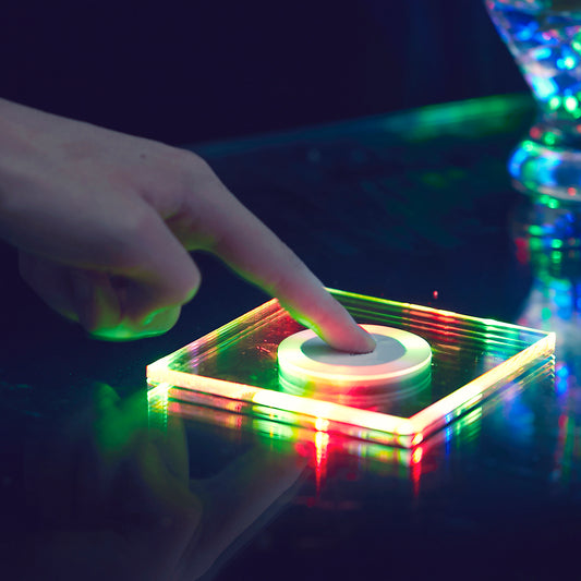 Transparent LED Light Coaster - Bar Home Table Cup Holder Party Novelty Light Decor