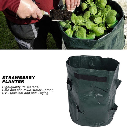 10 Gallon Strawberry Grow Bag - Outdoor Garden Yard Strawberry Vegetable Growing Planter