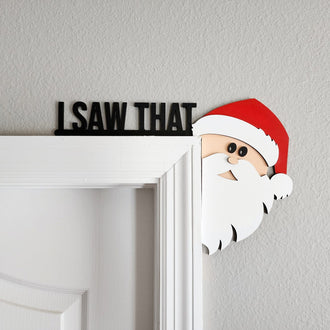 Wooden Santa Door Frame Decor