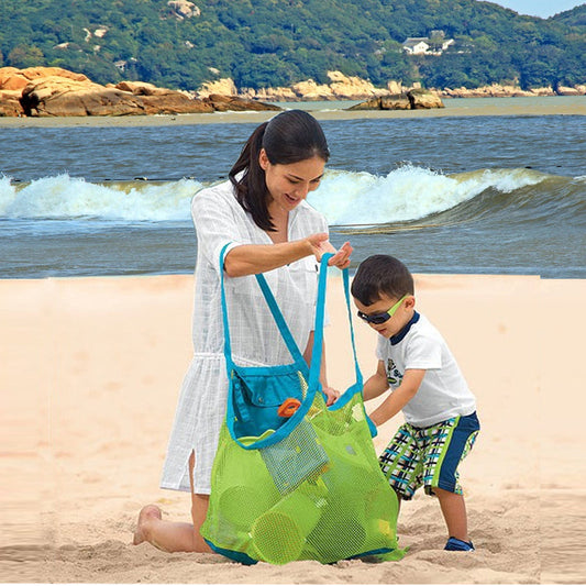 Large Mesh Beach Storage Bag - Quick Dry Carry Bag for Beach Towel Sundries Storage
