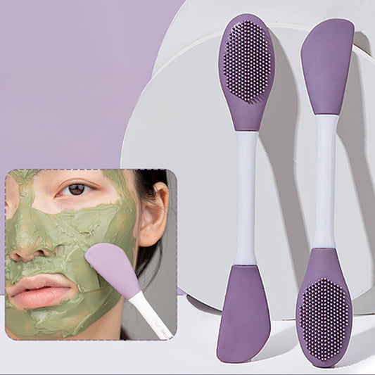 2-in-1 Silicone Face Mask Brush & Face Scrubber - Skincare Tool for Mask Application and Facial Exfoliation