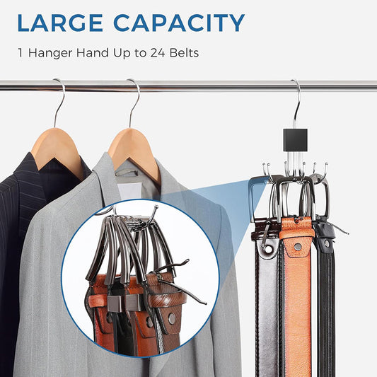2 Pcs - Space Saving Belt Organizer - Belt Storage For Home Closet Wardrobe Accessory